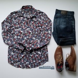 Perry Ellis Men's Fitted Dress Shirt